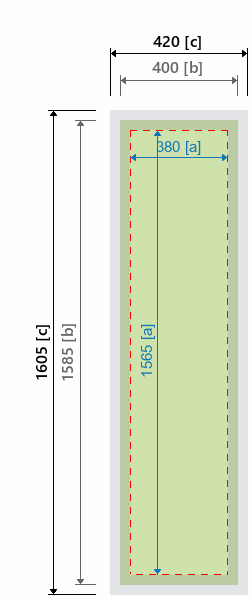 Grafikmasse f&uuml;r 114751 Bannerdisplay "Magnet Frame" :