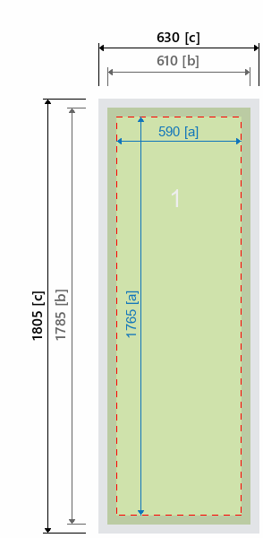 Grafikmasse f&uuml;r 114762 Bannerdisplay "Magnet Frame" doppelseitig :