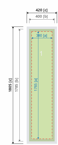 Grafikmasse f&uuml;r 114782 Bannerdisplay "Magnet Frame" doppelseitig :