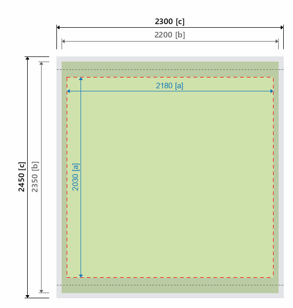 Grafikmasse f&uuml;r 114821 Bannerdisplay-Wand "Stage" :