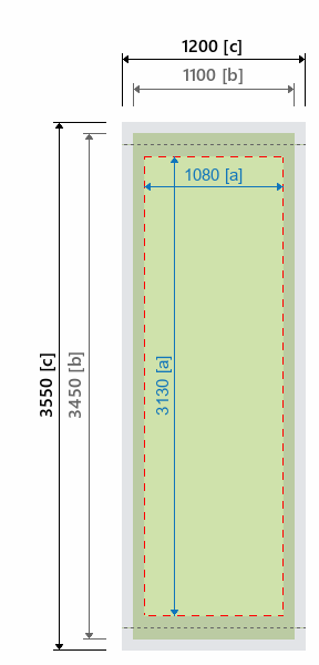 Grafikmasse f&uuml;r 115011 Bannerdisplay-Wand "StageXXL" :