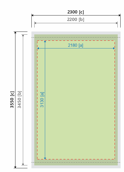 Grafikmasse f&uuml;r 115021 Bannerdisplay-Wand "StageXXL" :