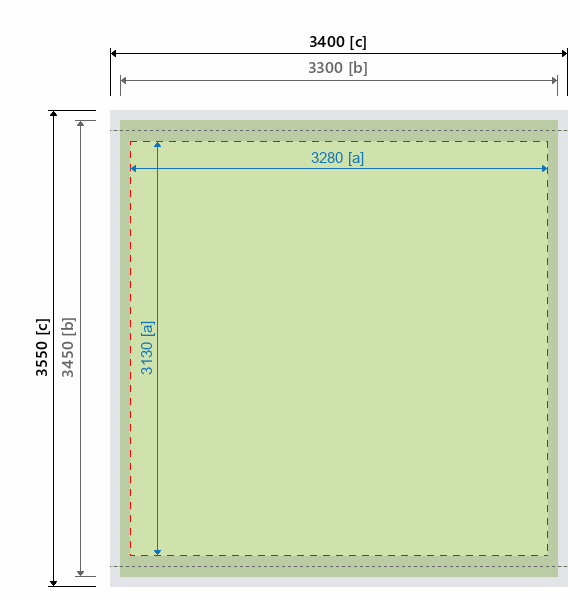 Grafikmasse f&uuml;r 115051 Bannerdisplay-Wand "StageXXL" :