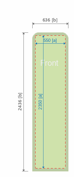 Grafikmasse f&uuml;r 115331 Bannerdisplay Formulate "Monolith" :