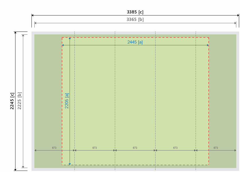 Grafikmasse f&uuml;r 120201 Faltdisplay "Cool Budget" , Tonne und Leuchten :