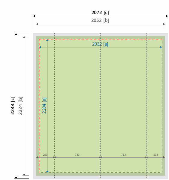 Grafikmasse f&uuml;r 121701 Faltdisplay "Popup Edge" :