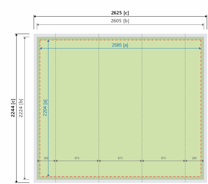 Grafikmasse f&uuml;r 121731 Faltdisplay "Popup Edge" :