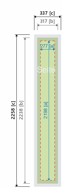 Grafikmasse f&uuml;r 121801 Softimage "Keder" inkl. Textildruck :