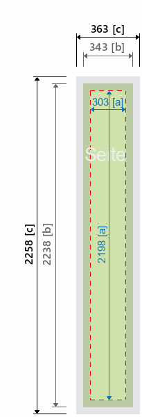 Grafikmasse f&uuml;r 121821 Softimage "Keder" inkl. Textildruck :