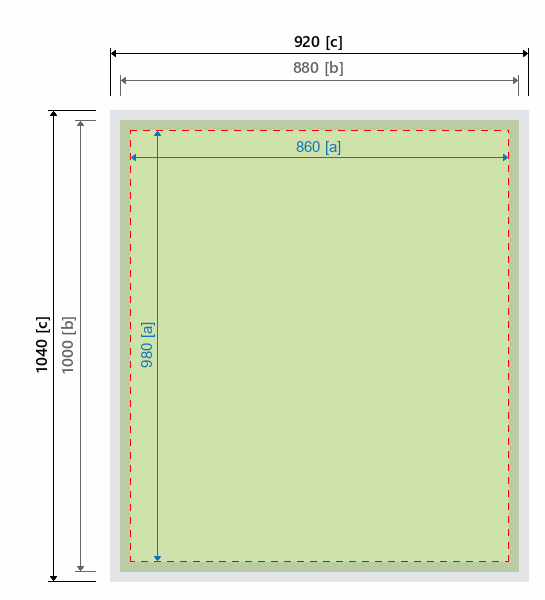 Grafikmasse f&uuml;r 162011 Messewand "BigFrame Lightbox" :