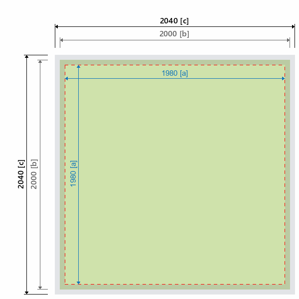 Grafikmasse f&uuml;r 162161 Messewand "BigFrame Lightbox" :