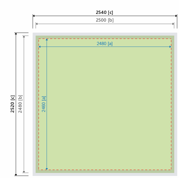Grafikmasse f&uuml;r 162203 Messewand "BigFrame Lightbox" :