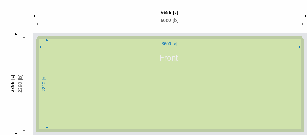 Grafikmasse f&uuml;r 162353 Messewand "Formulate" :