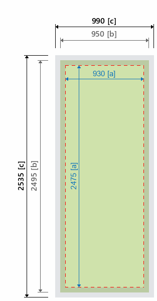 Grafikmasse f&uuml;r 202600 Messewand "Classicframe" :