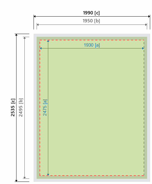 Grafikmasse f&uuml;r 202610 Messewand "Classicframe" :