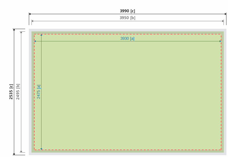 Grafikmasse f&uuml;r 202630 Messewand "Classicframe" :