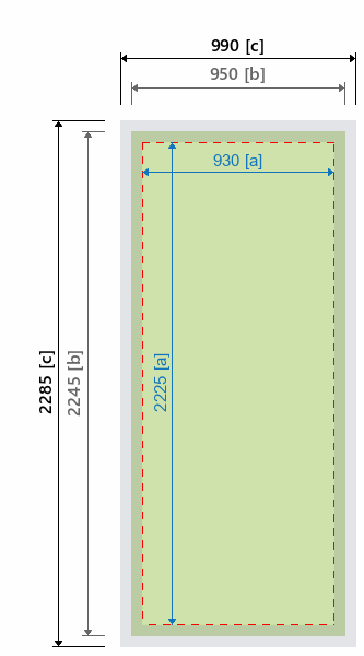 Grafikmasse f&uuml;r 202670 Messewand "Classicframe" :