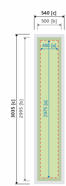 Grafikmasse f&uuml;r 202720 Messewand "Classicframe" :