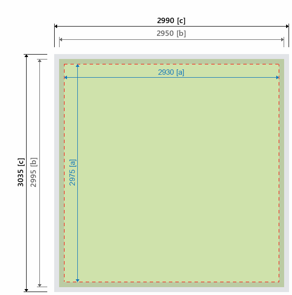 Grafikmasse f&uuml;r 202750 Messewand "Classicframe" :