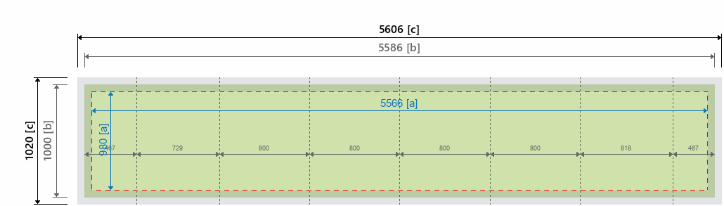 Grafikmasse f&uuml;r 513654 Modulare Messetheke "MM Kits" :