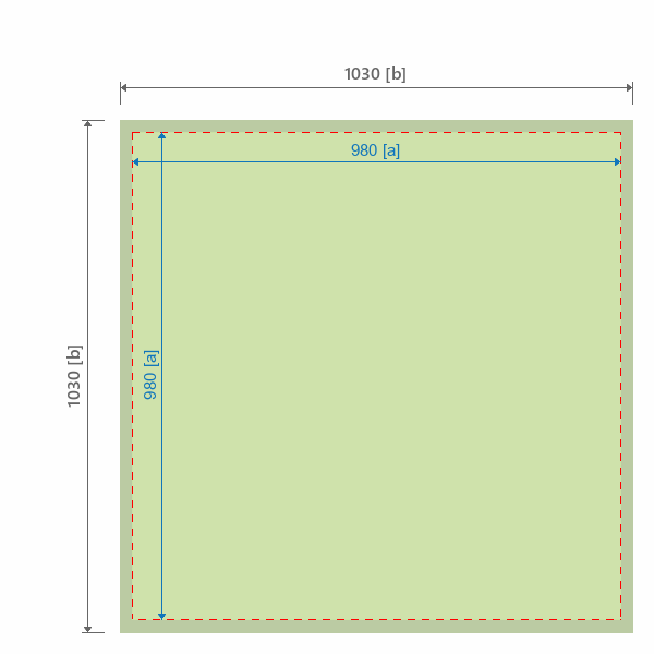 Grafikmasse f&uuml;r 513831 Theke "LED Empfangstheke Illumigo" :
