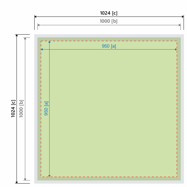 Grafikmasse f&uuml;r 530312 "LED Wandrahmen flach" :