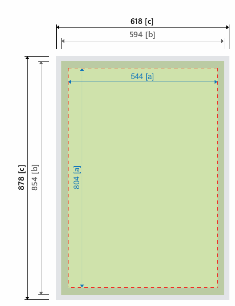 Grafikmasse f&uuml;r 530315 "LED Wandrahmen flach" :