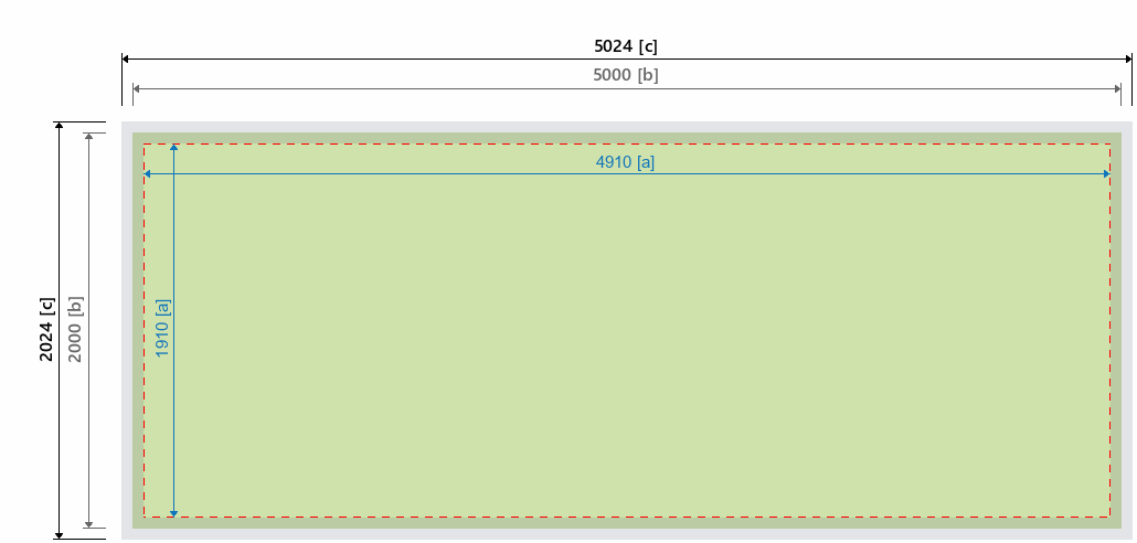 Grafikmasse f&uuml;r 530353 LED-Wand "Illuminova 125mm" :