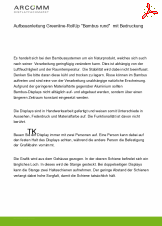 Aufbau Greenline-RollUp "Bambus rund"  mit Bedruckung