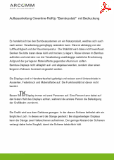 Aufbau Greenline-RollUp "Bambusstab"  mit Bedruckung