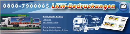 Bedruckung fr LKW